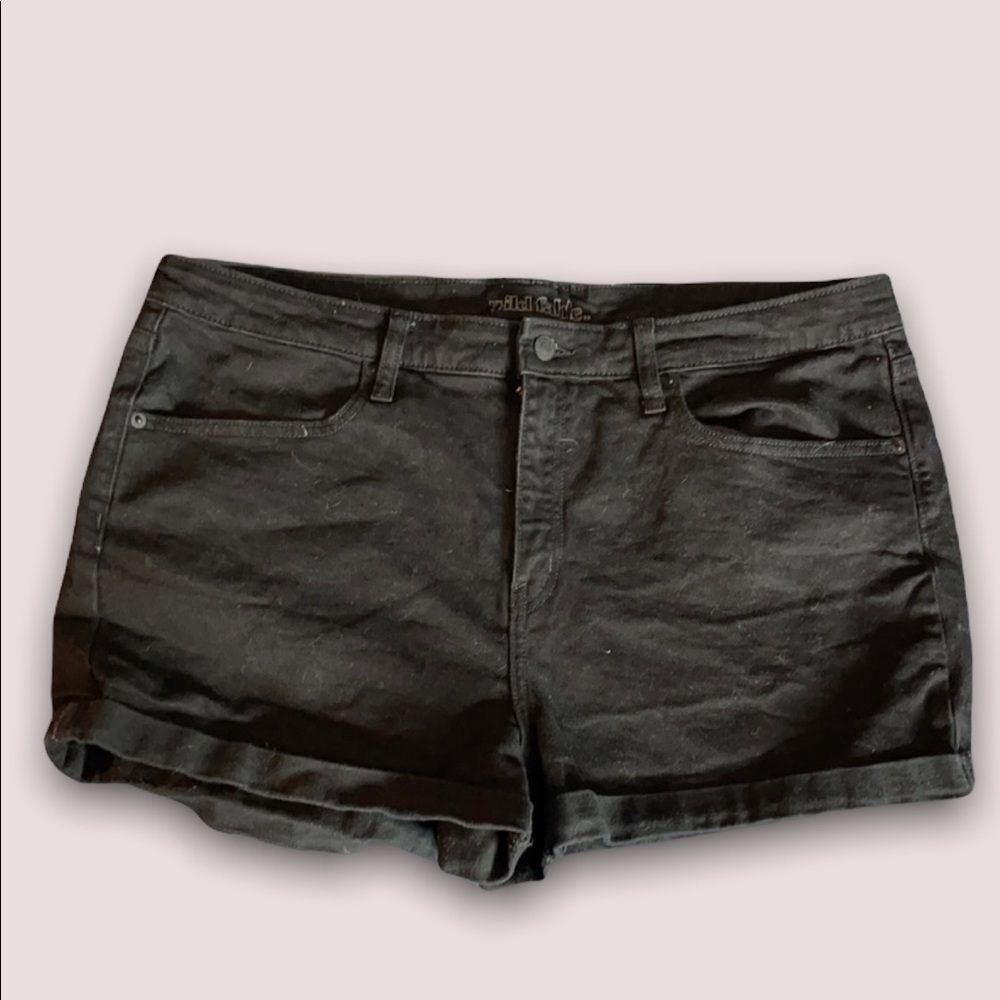 Wild Fable Black Denim High Waisted Shorts SZ 18